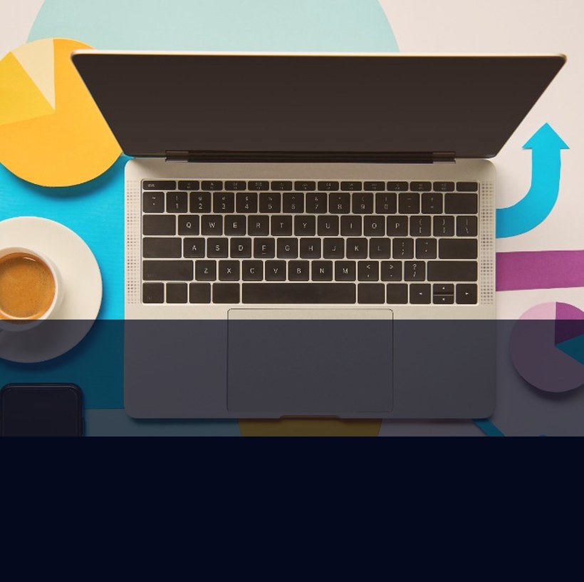 Business growth analytics on desk